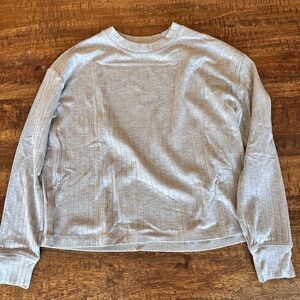 Vineyard Vines Light Gray Ribbed Top